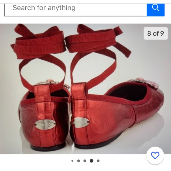 New- Jimmy choo Satin Ribbon Ballerina Flats. - Picture 9 of 9